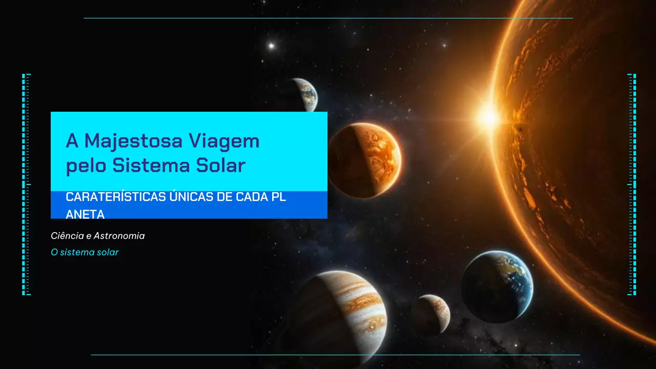 Black And Blue Modern Solar System Planets Lecture Material