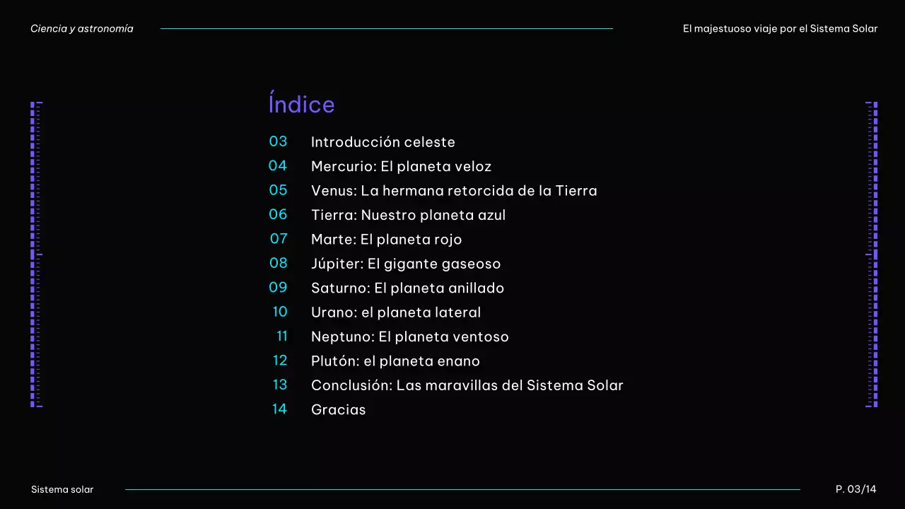 Black And Blue Modern Solar System Planets Lecture Material