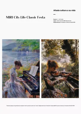 Una sencilla guía de conciertos en blanco y negro