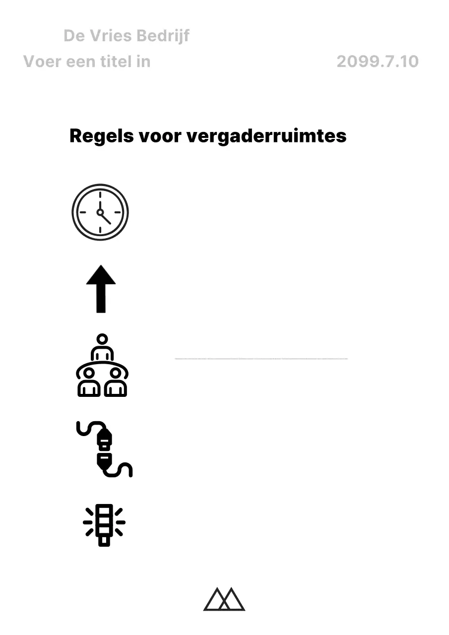 Een eenvoudige verzameling bedrijfsdocumenten in zwart-wit