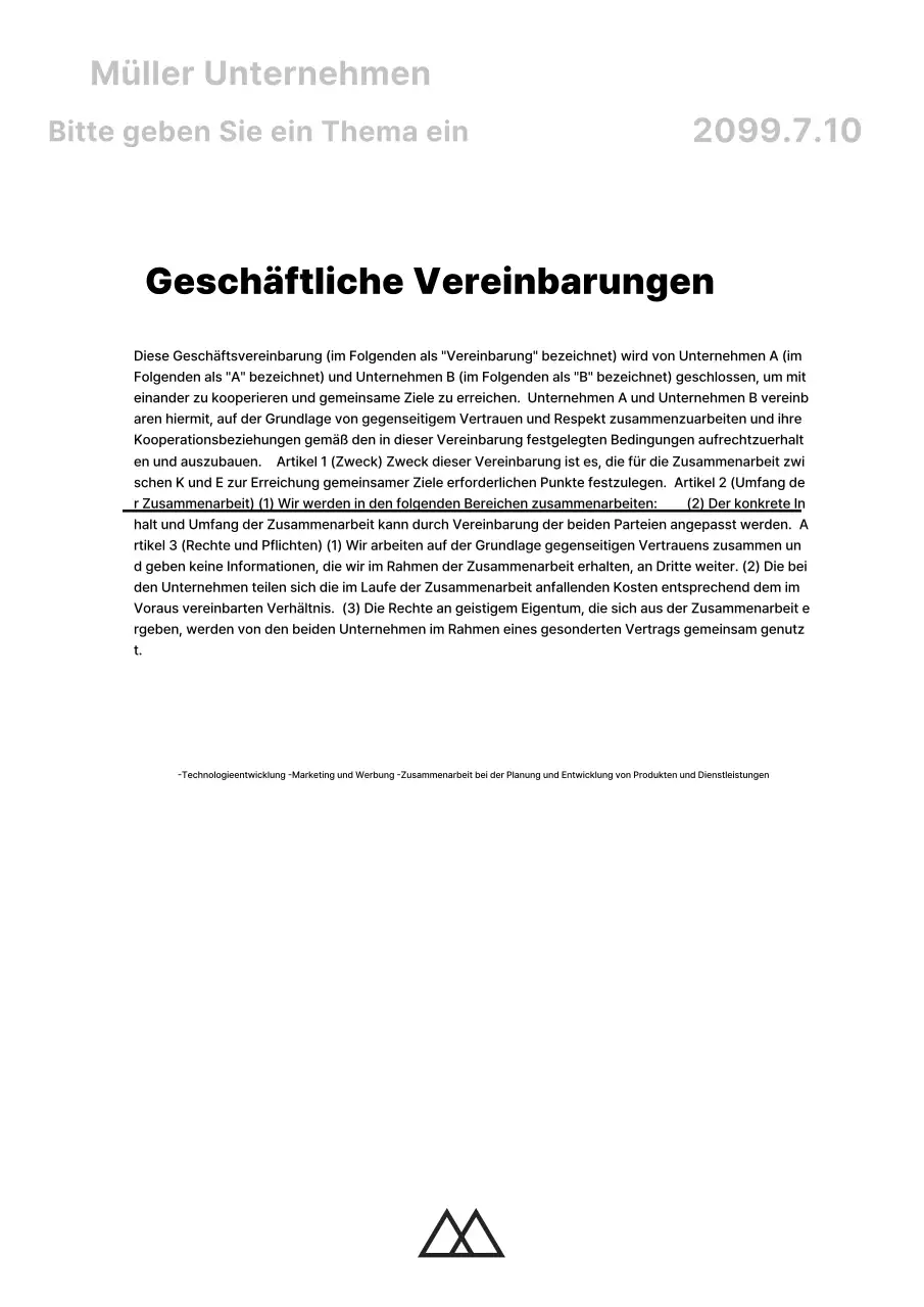 Eine einfache Sammlung von Unternehmensdokumenten in Schwarz-Weiß
