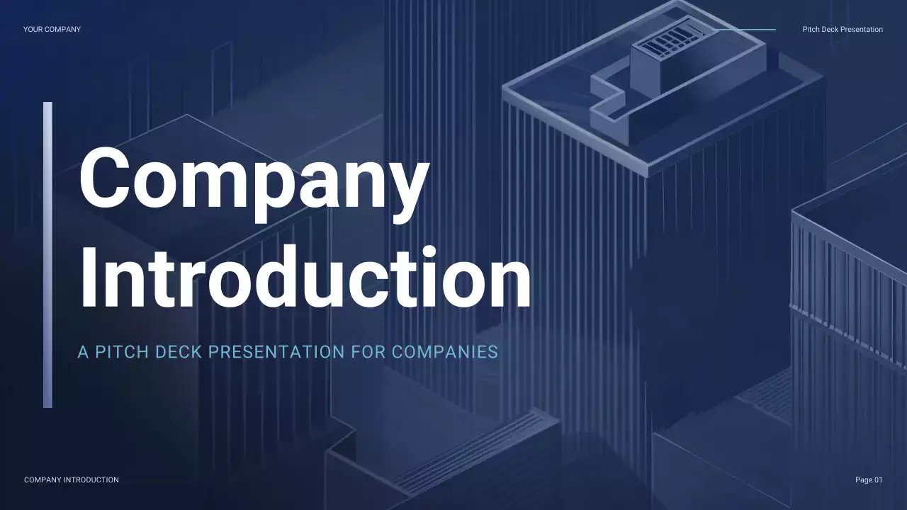 Blue Modern Company Introduction Pitch Presentation