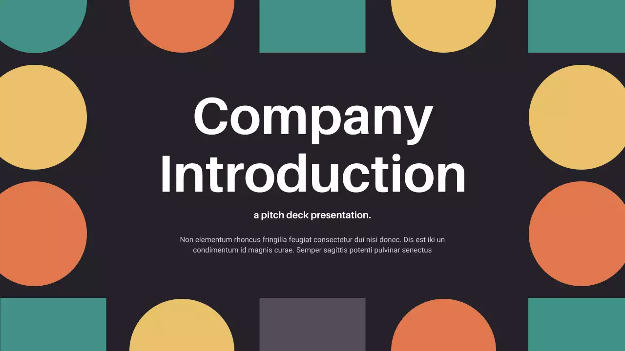 Black Geometric Company Introduction Pitch Presentation