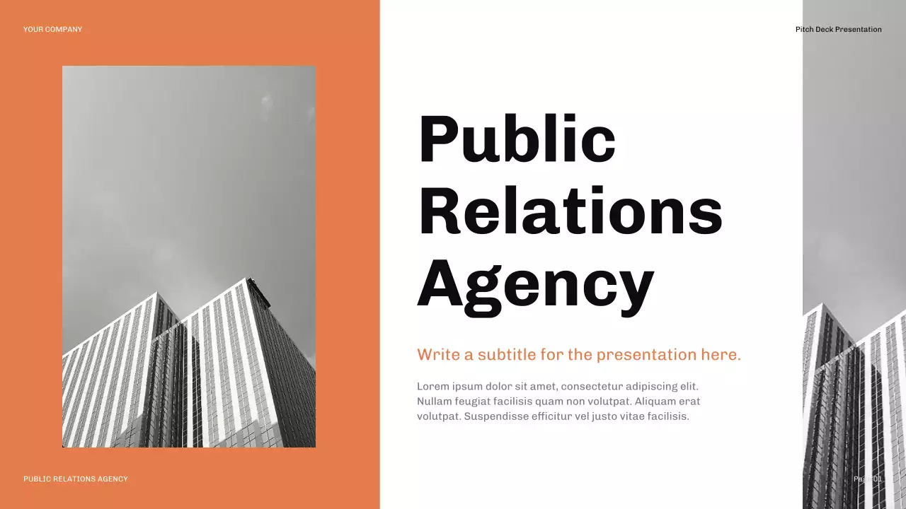 Orange Modern PR Agency Pitch Presentation