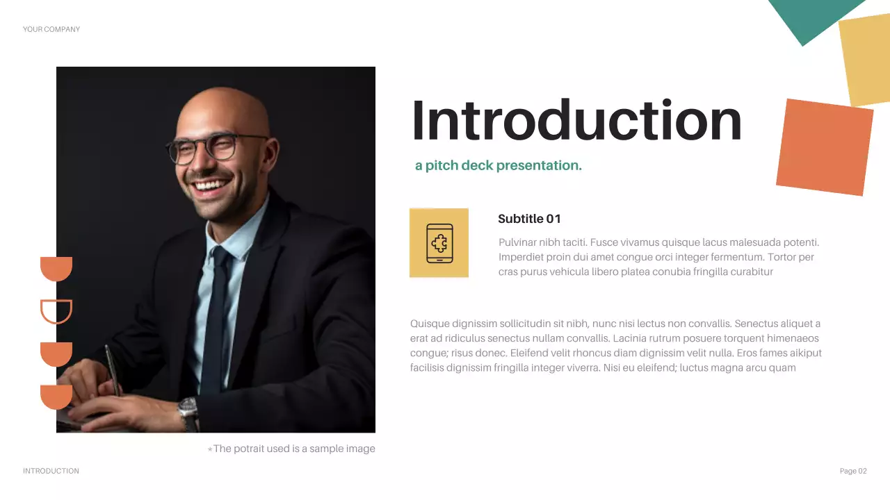 Black Geometric Company Introduction Pitch Presentation