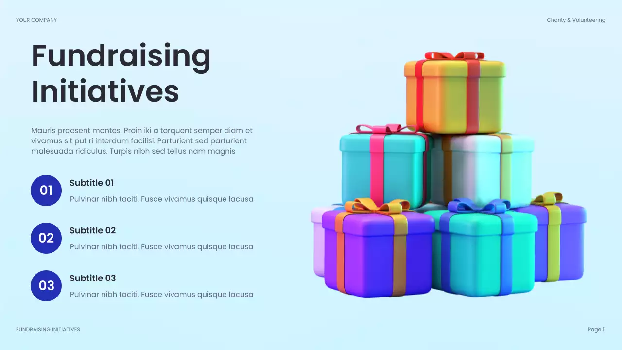 Blue Modern Fundraising Proposal Presentation