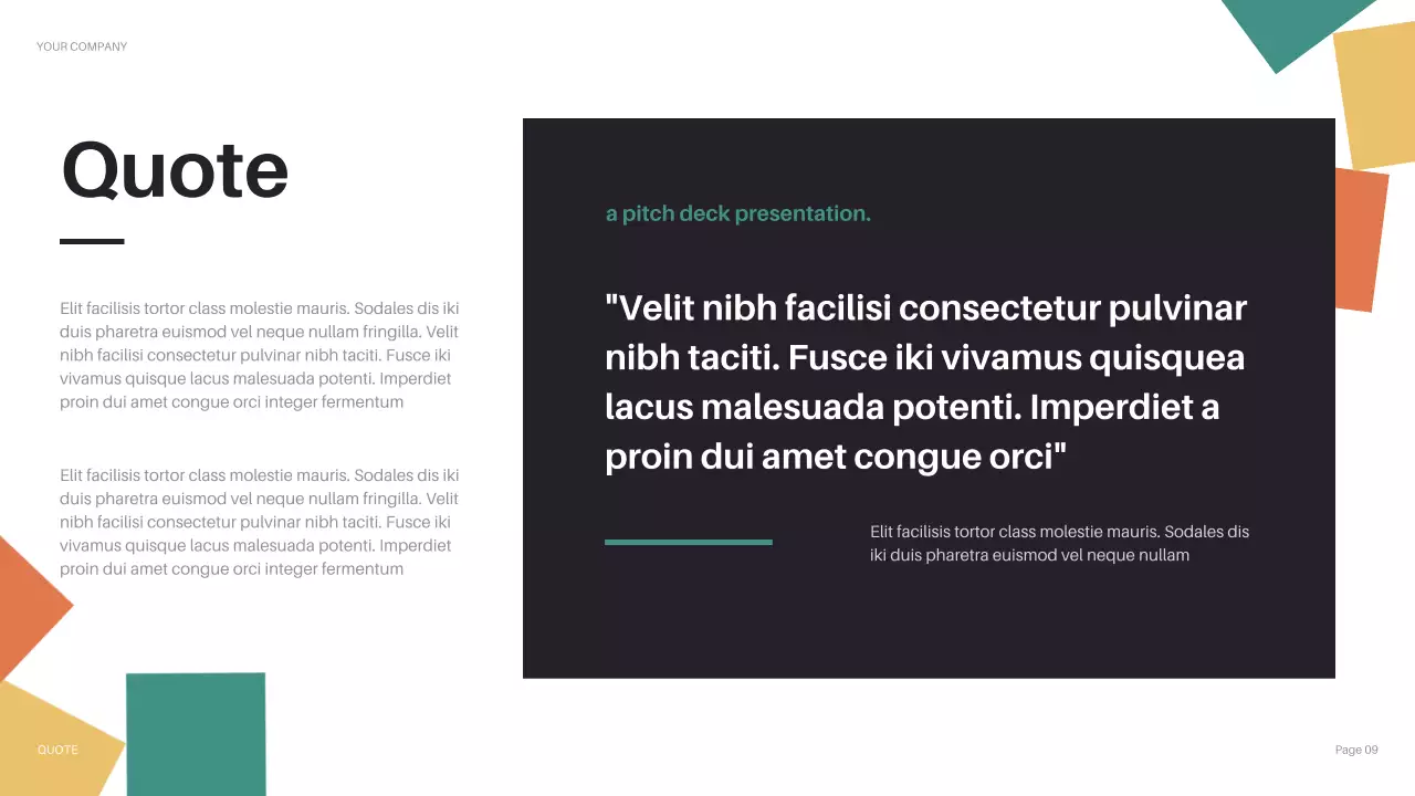 Black Geometric Company Introduction Pitch Presentation