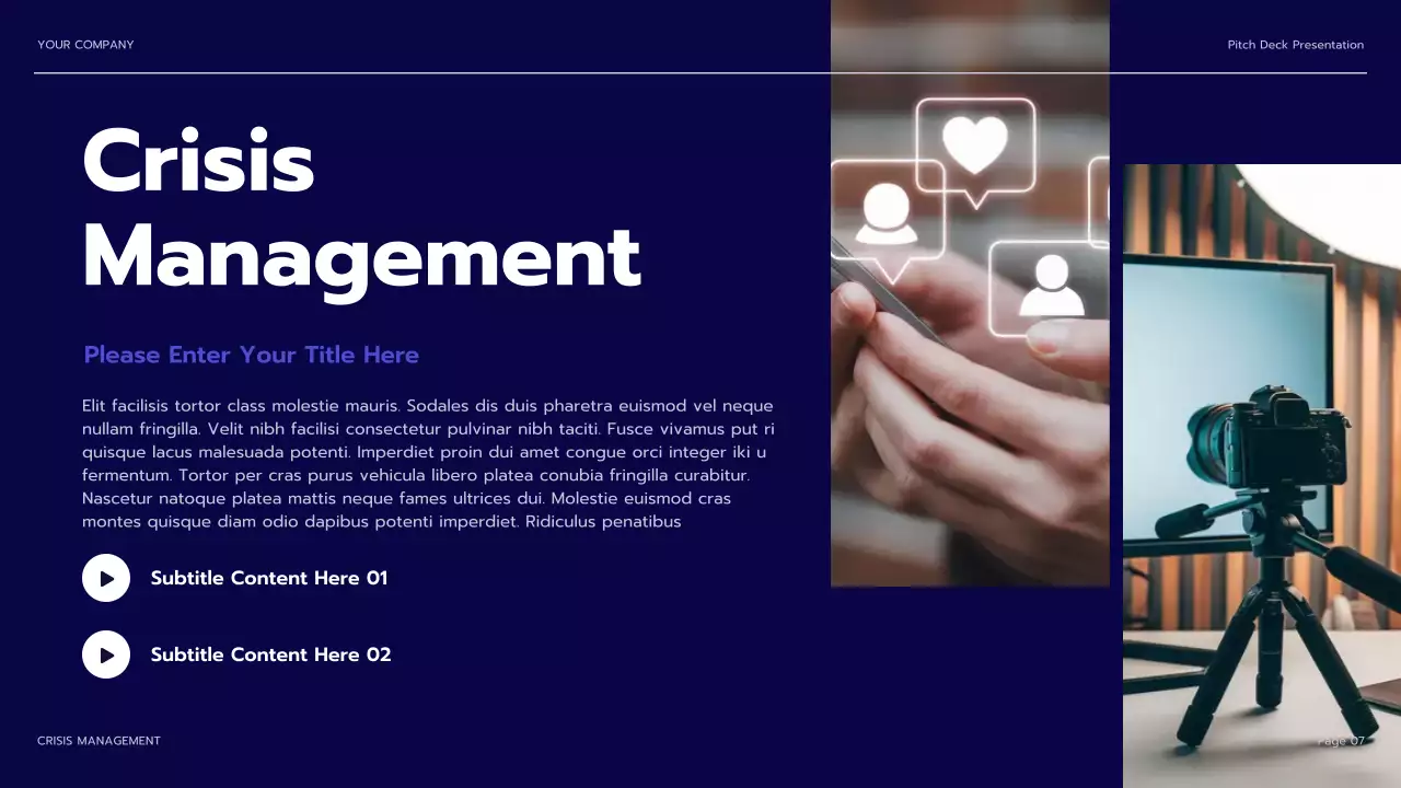 Navy Modern PR Agency Pitch Presentation