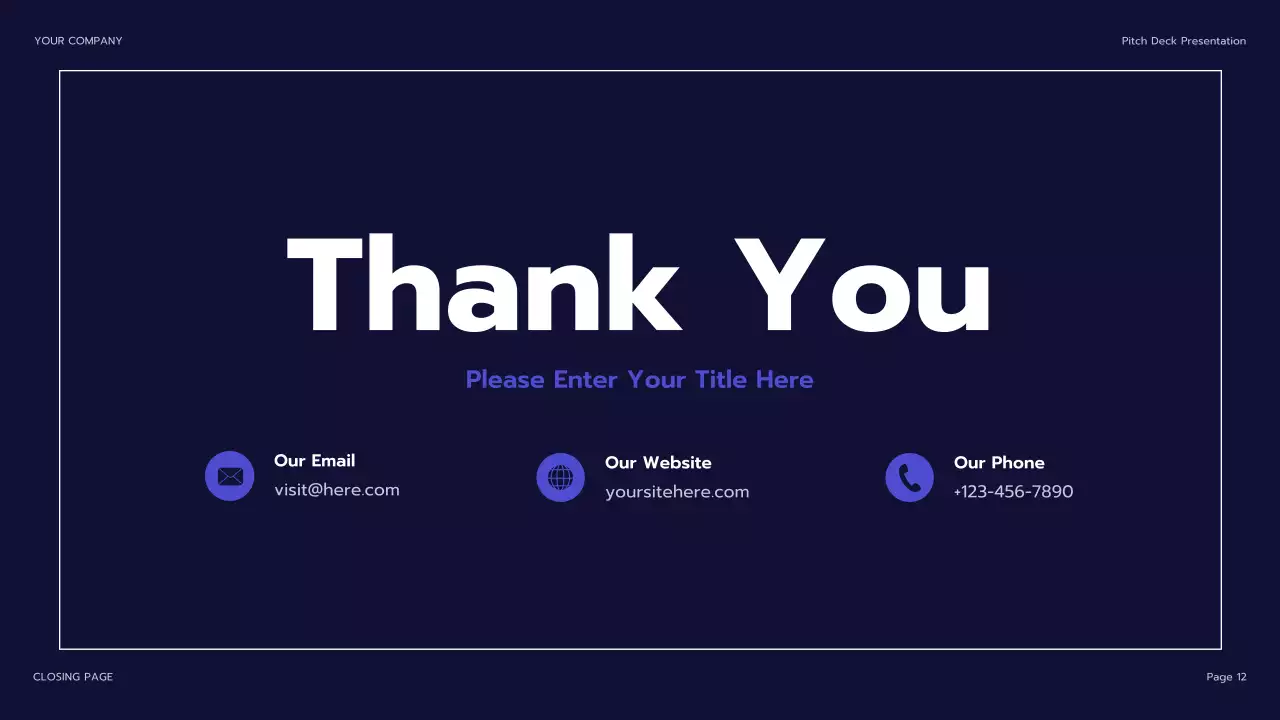 Navy Modern PR Agency Pitch Presentation