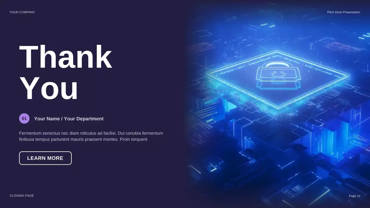 Purple Futuristic Cybersecurity Agency Pitch Presentation