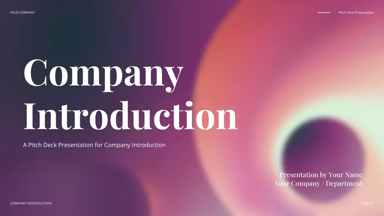 Purple Modern Company Introduction Presentation