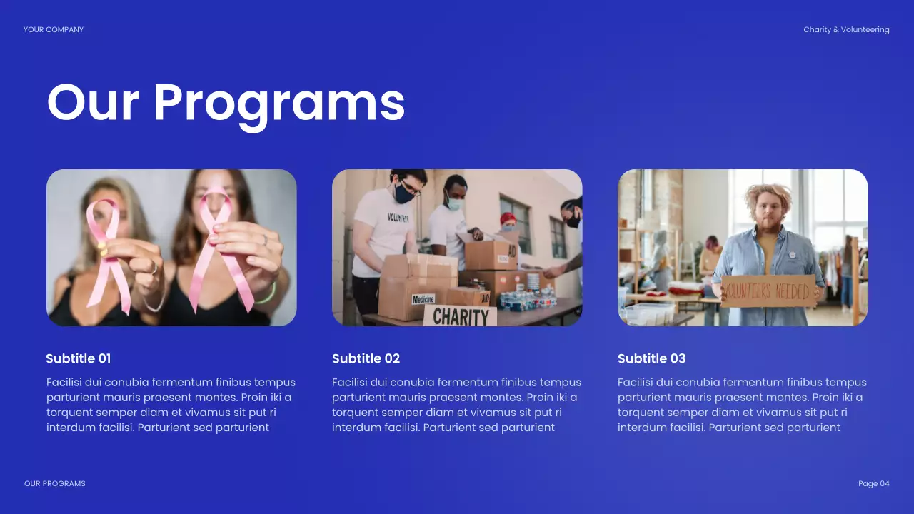 Blue Modern Fundraising Proposal Presentation