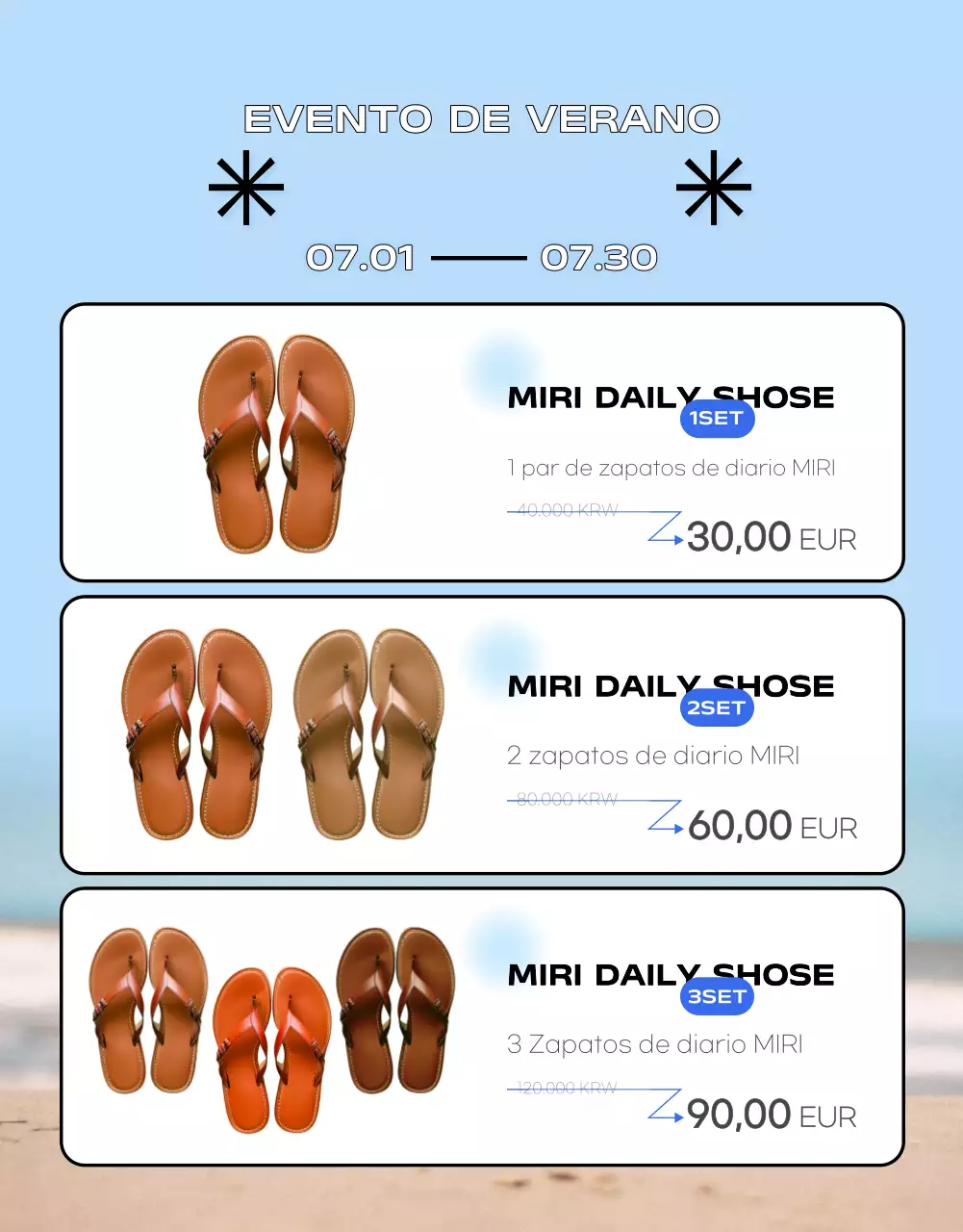 Promueve un calzado sencillo y económico para el verano en azul claro y gris