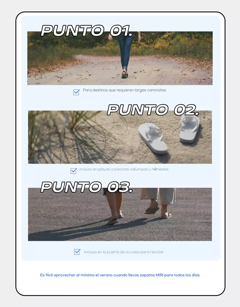 Promueve un calzado sencillo y económico para el verano en azul claro y gris