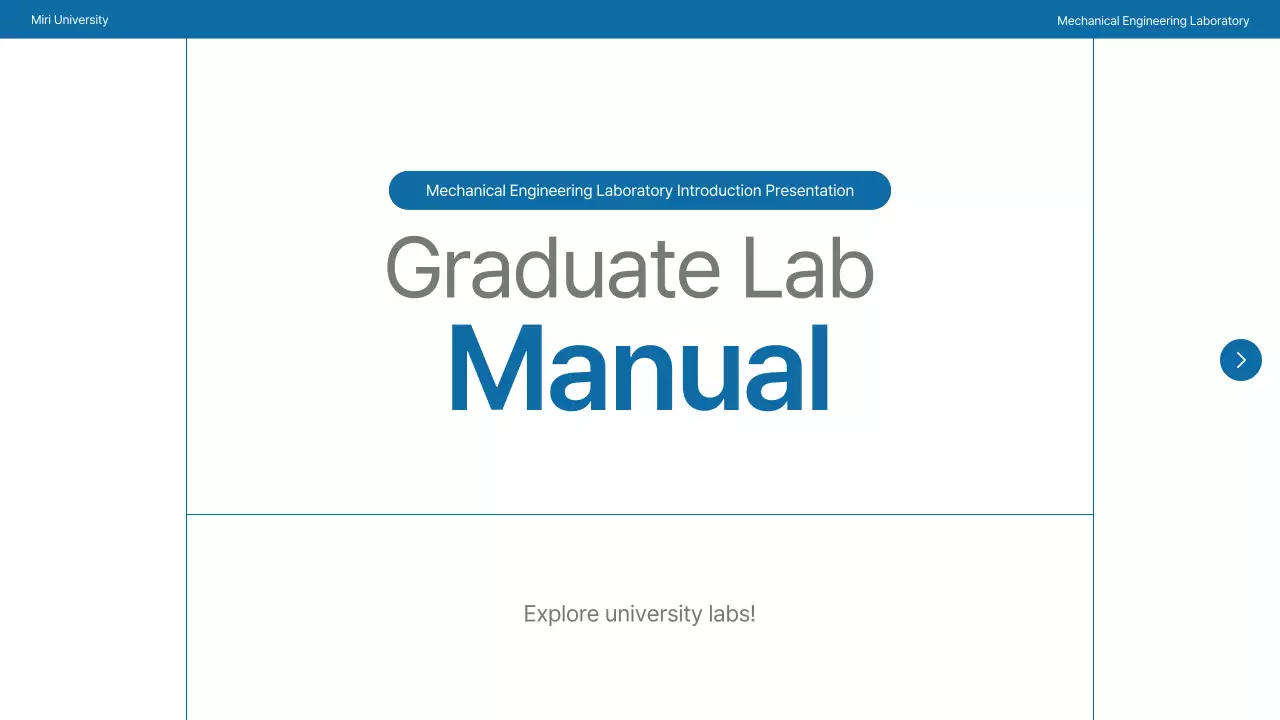 Um laboratório universitário simples em azul-marinho e cinzento