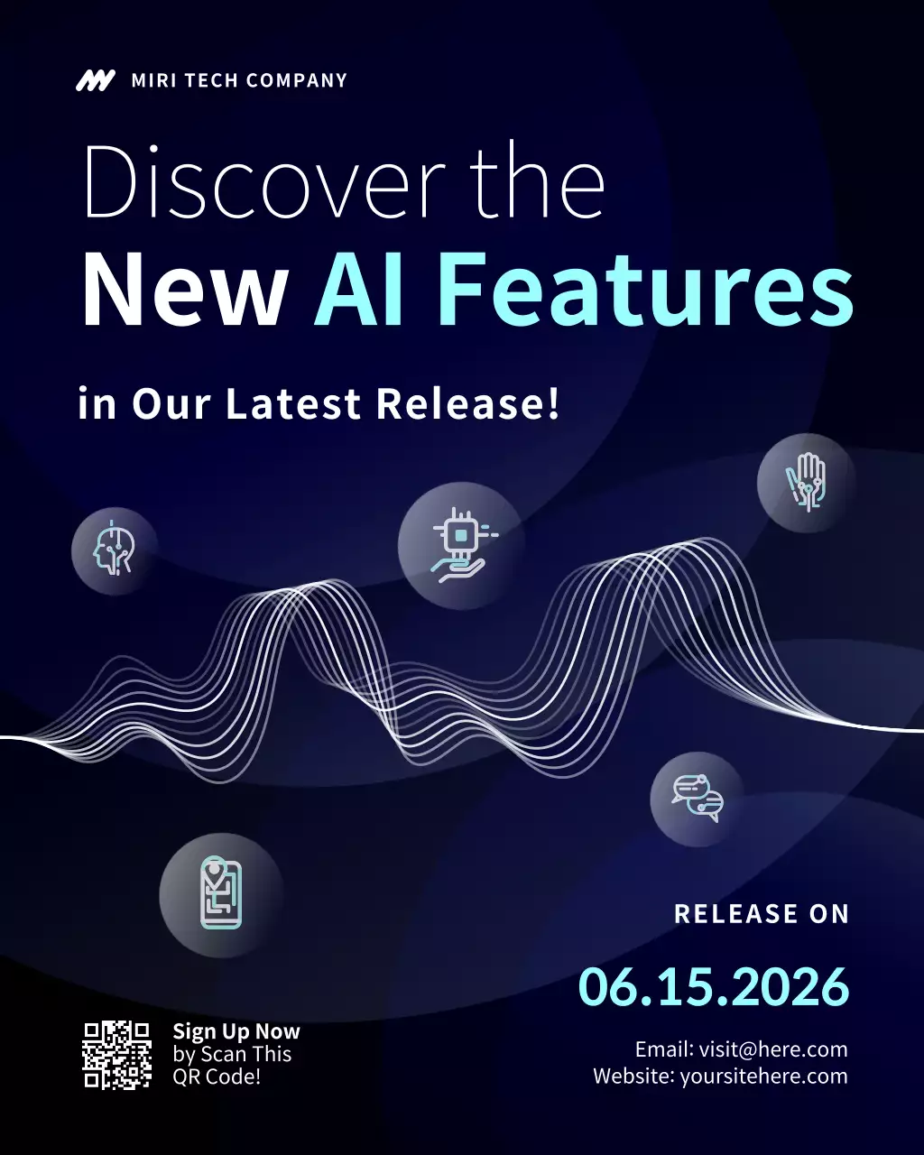 Blue and White Tech Features Update Instagram Post