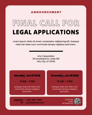 Red Simple Tax Announcement Instagram Post