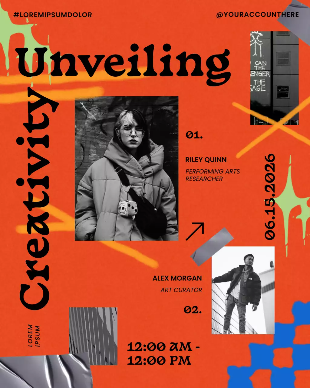 Orange Urban Creative Exhibition Announcement Instagram Post