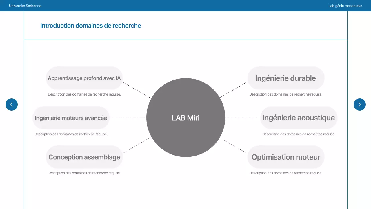 Un simple laboratoire universitaire en bleu marine et gris