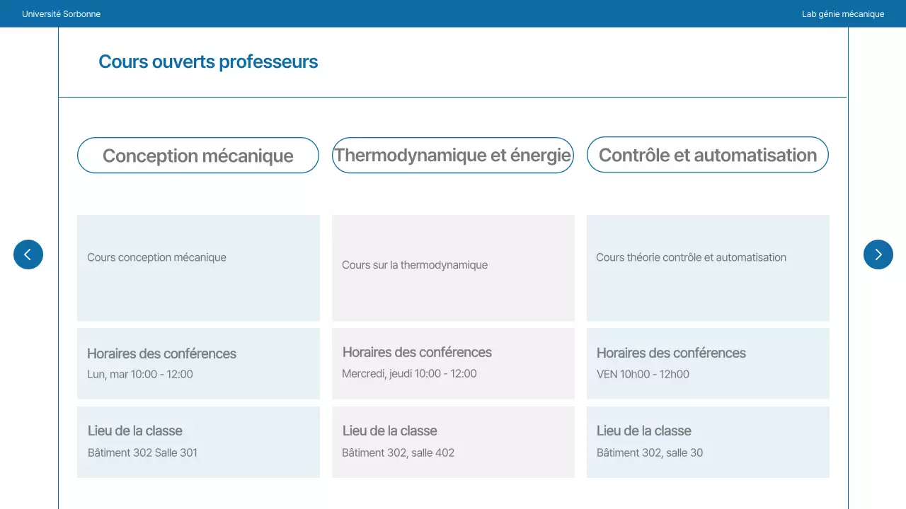 Un simple laboratoire universitaire en bleu marine et gris