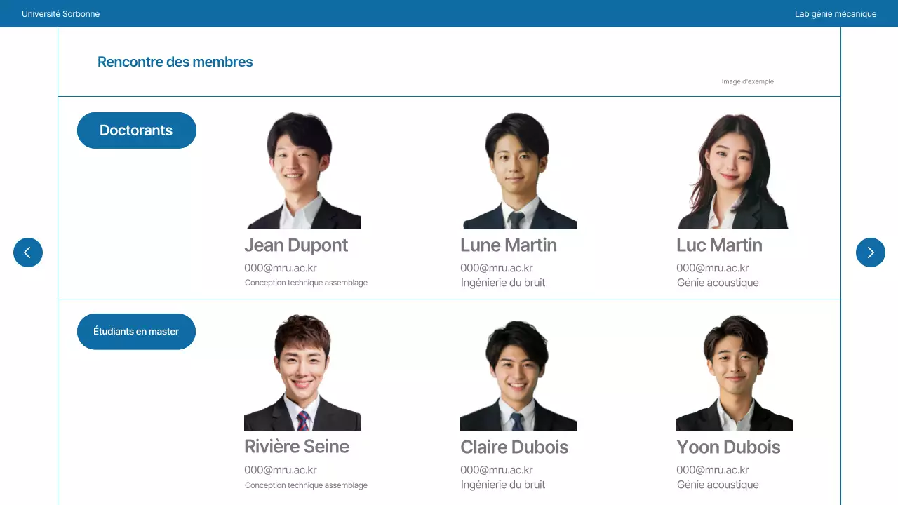 Un simple laboratoire universitaire en bleu marine et gris