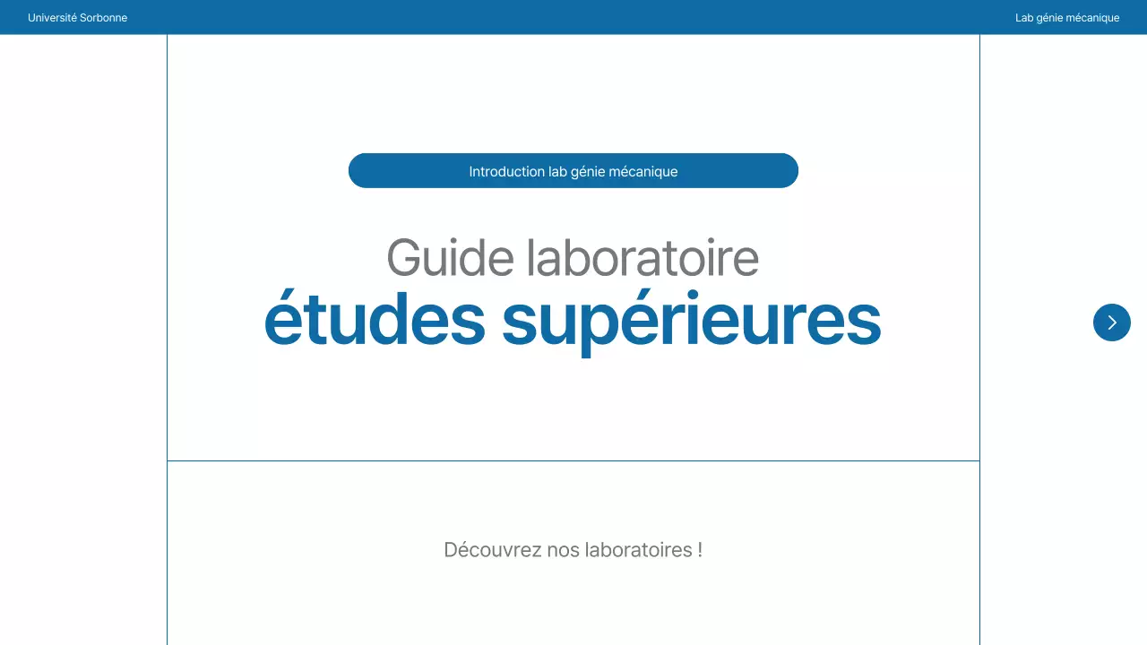 Un simple laboratoire universitaire en bleu marine et gris