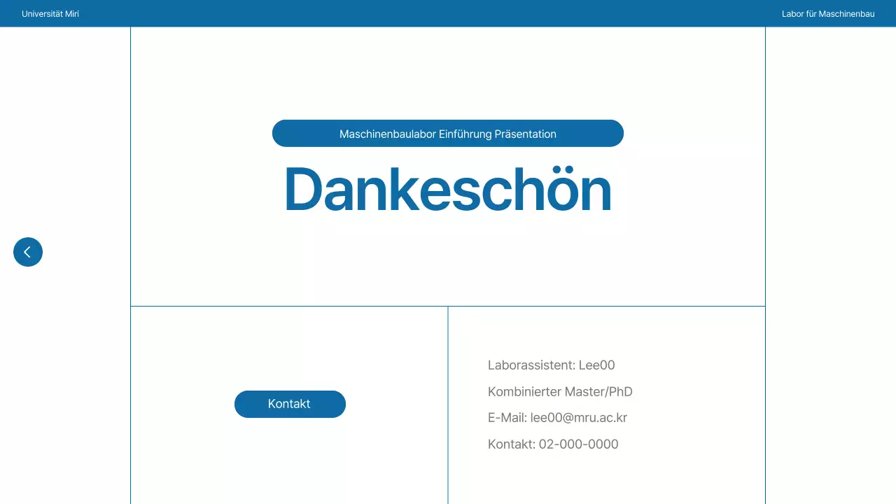 Ein einfaches Universitätslabor in Marineblau und Grau