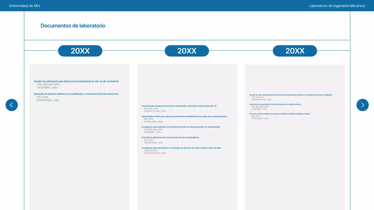 Un sencillo laboratorio universitario en azul marino y gris