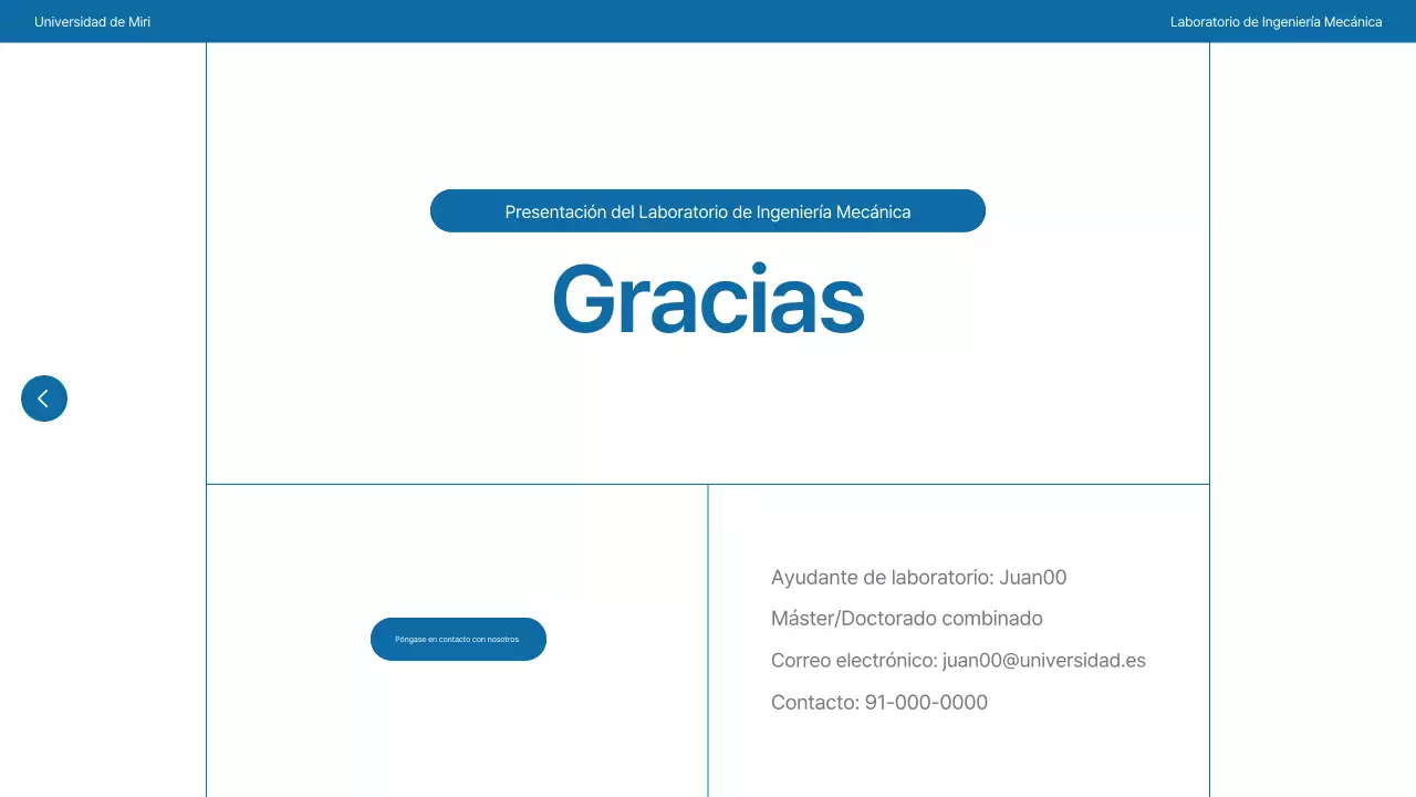 Un sencillo laboratorio universitario en azul marino y gris