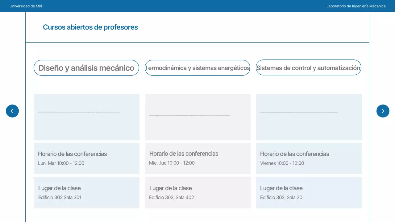 Un sencillo laboratorio universitario en azul marino y gris