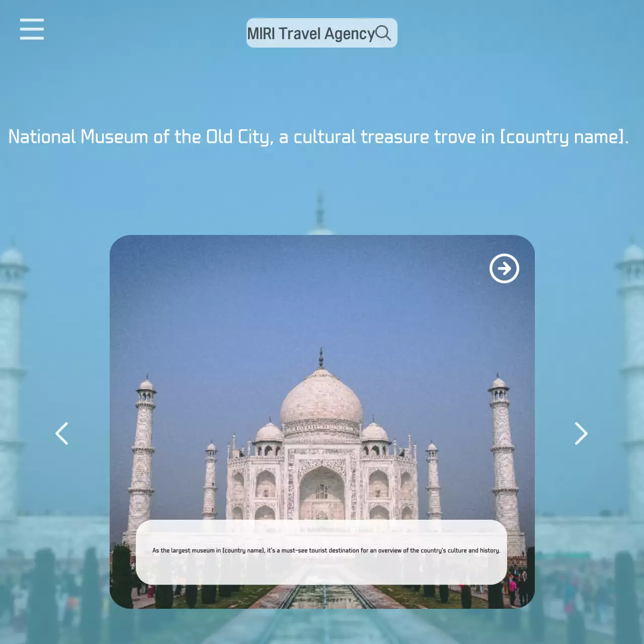 A modern destination weather guide in orange and light blue