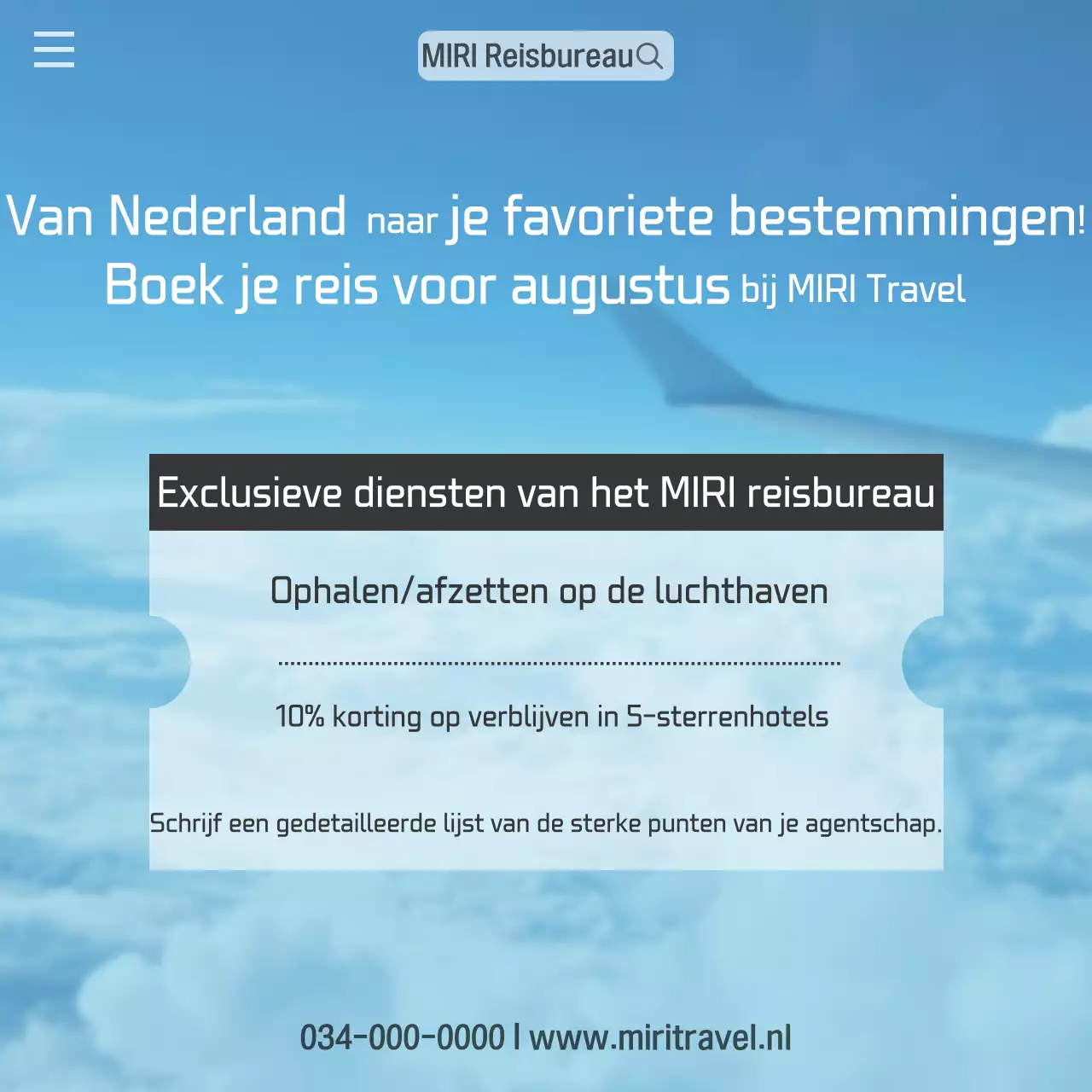 Een moderne bestemmingsweergids in oranje en lichtblauw