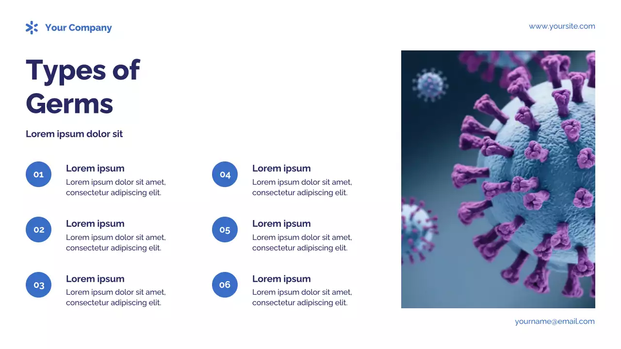 Blue Photocentric Germs and Disease Presentation