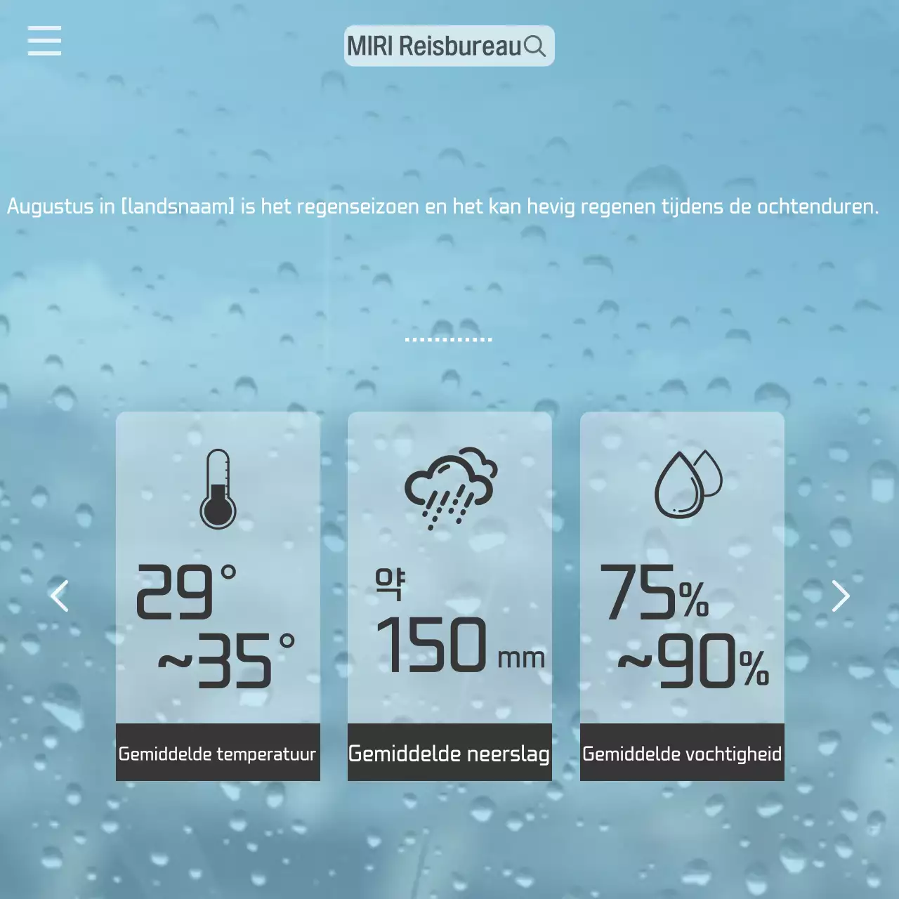 Een moderne bestemmingsweergids in oranje en lichtblauw
