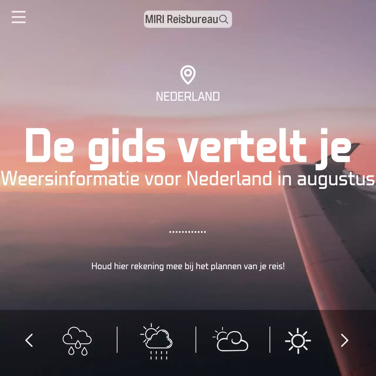 Een moderne bestemmingsweergids in oranje en lichtblauw