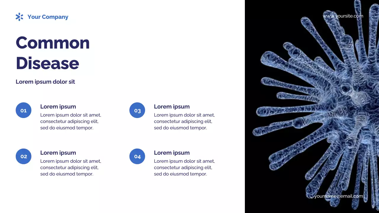 Blue Photocentric Germs and Disease Presentation