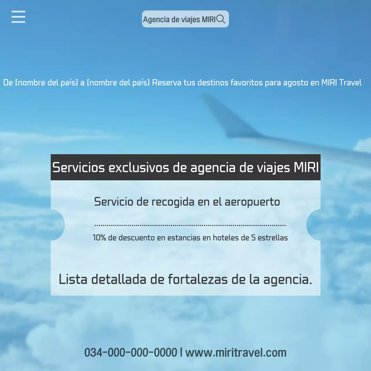 Una moderna guía meteorológica de destino en naranja y azul claro