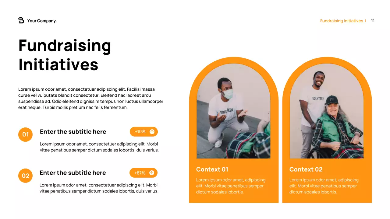 Orange Modern Fundraising Proposal Presentation