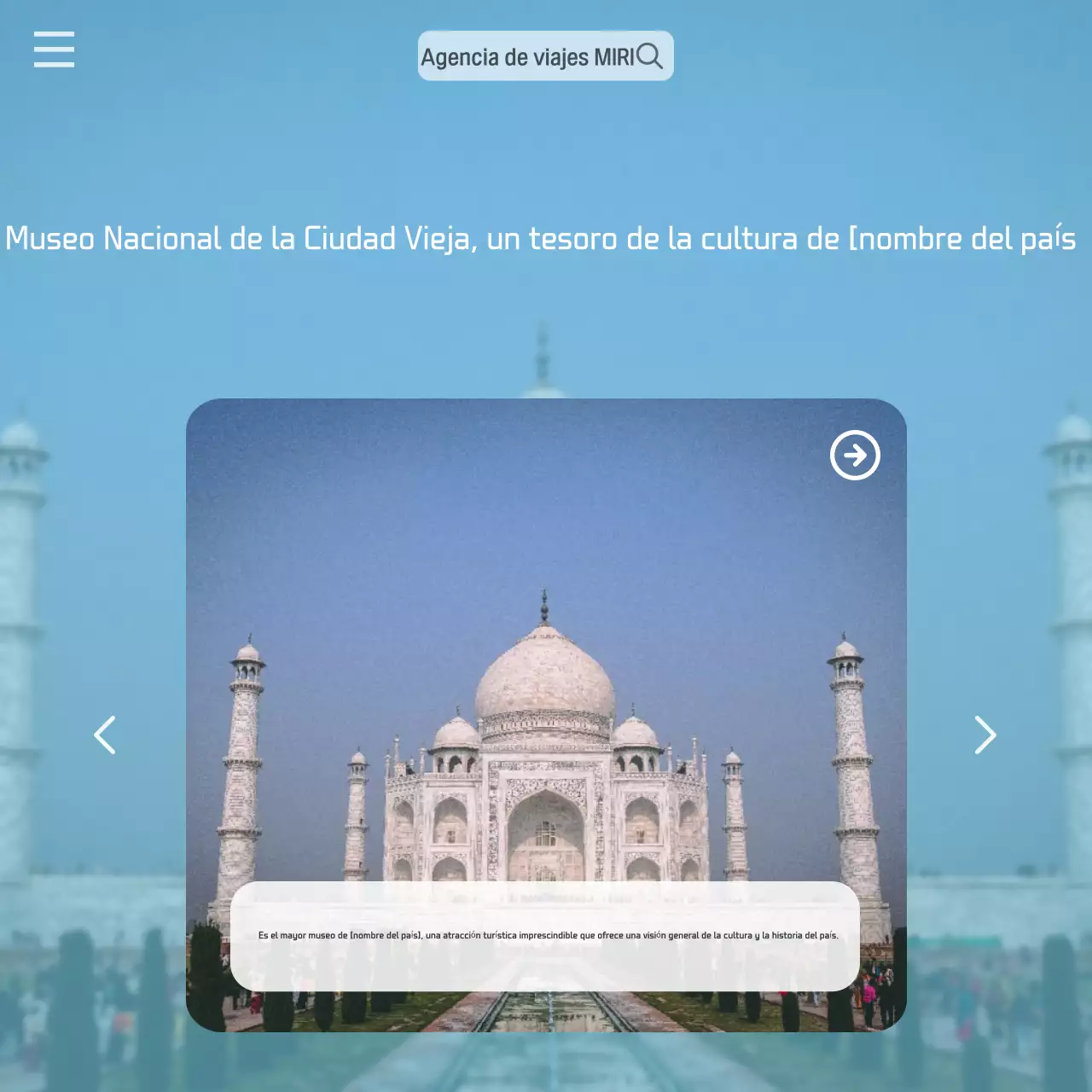 Una moderna guía meteorológica de destino en naranja y azul claro