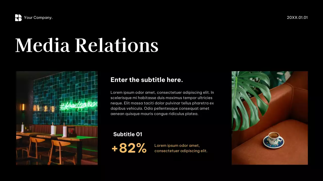 Black Modern PR Agency Pitch Presentation