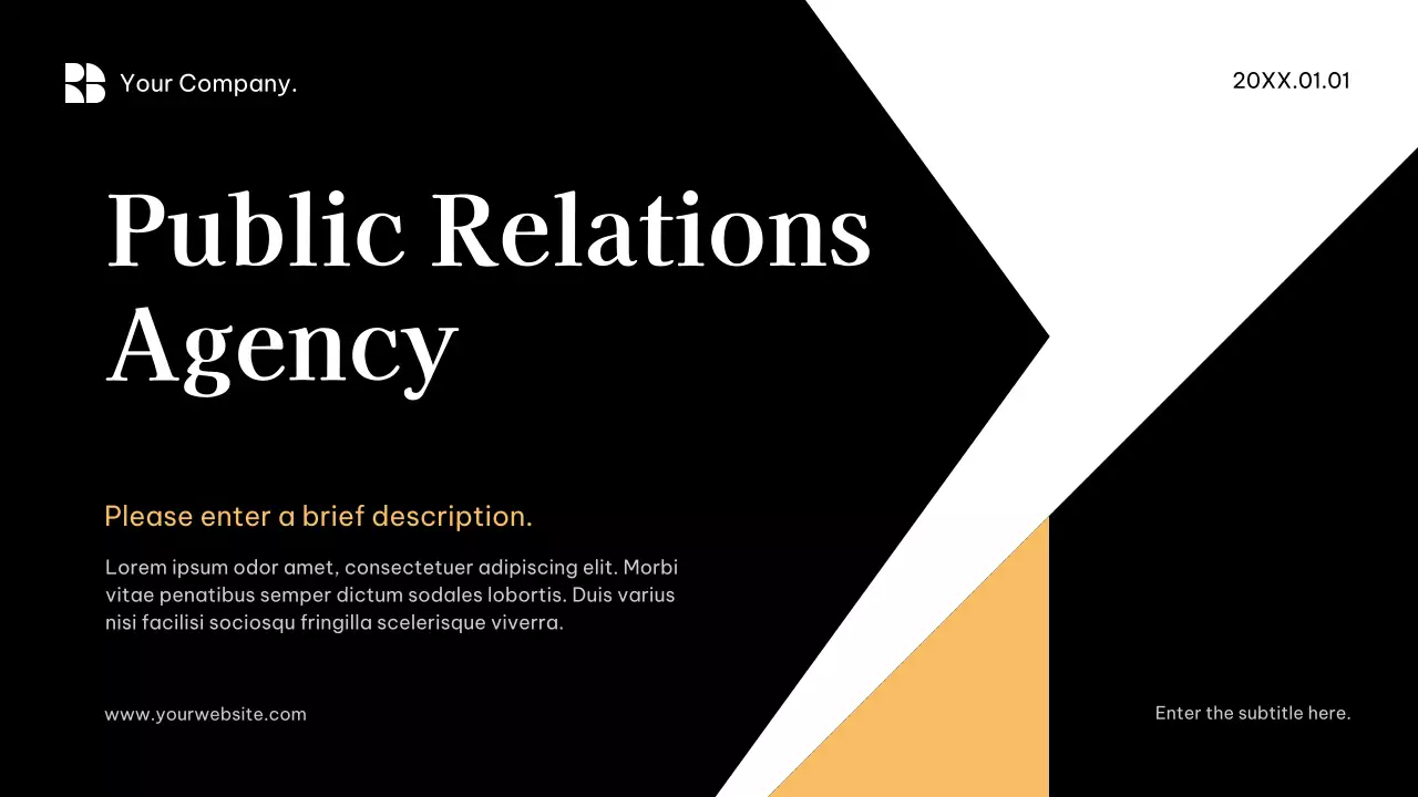 Black Modern PR Agency Pitch Presentation