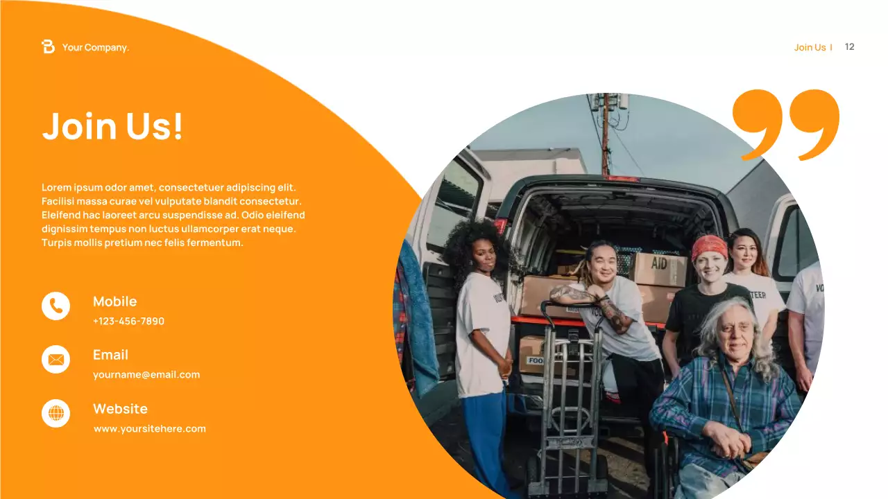 Orange Modern Fundraising Proposal Presentation