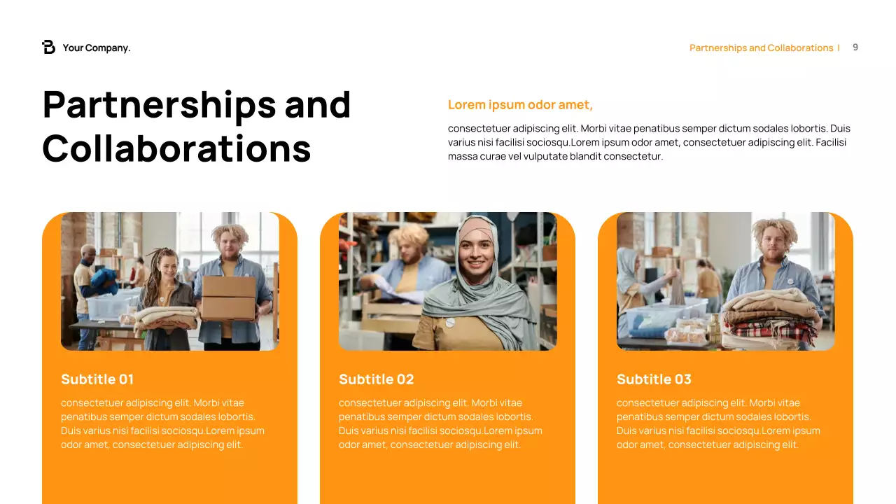 Orange Modern Fundraising Proposal Presentation