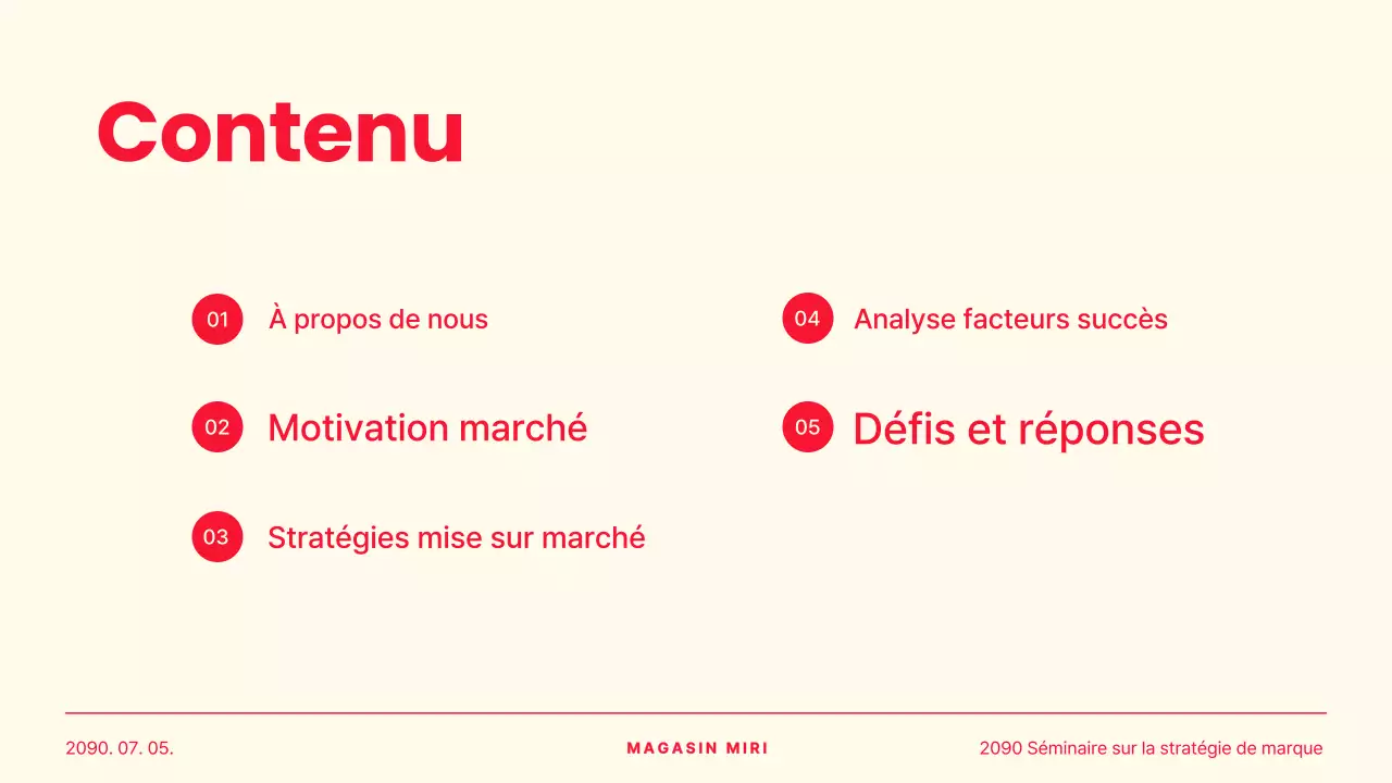 Un cas simple de présentation partagée entre le jaune et le rouge