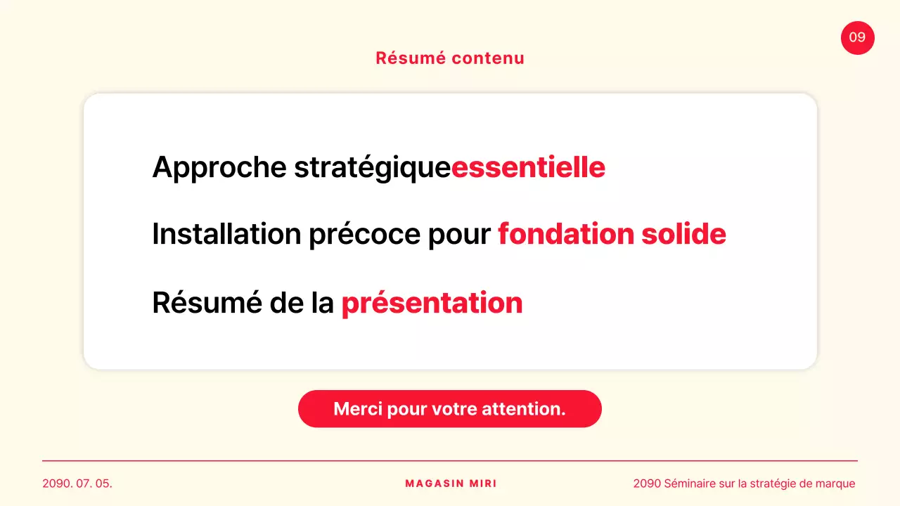 Un cas simple de présentation partagée entre le jaune et le rouge