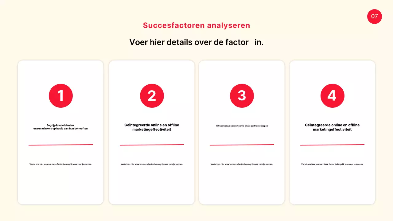 Een eenvoudig geval van gele en rode gedeelde presentatie