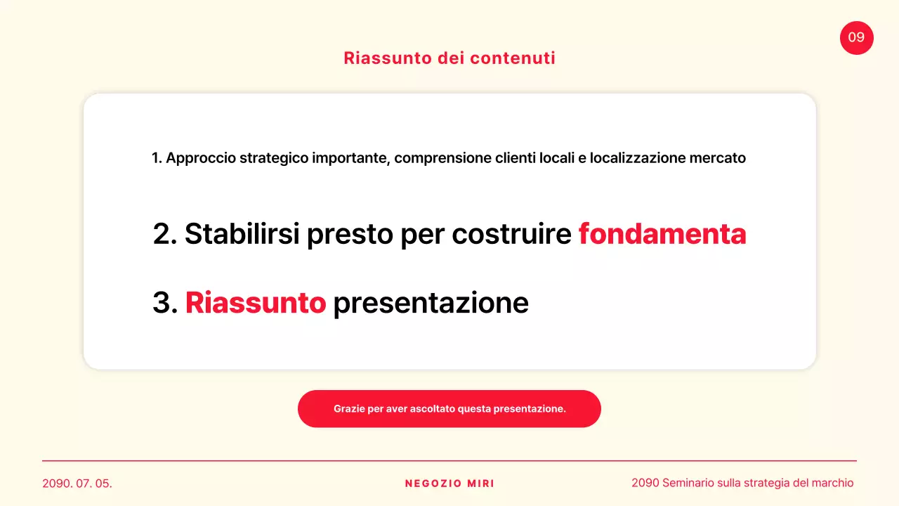 Un semplice caso di presentazione condivisa di giallo e rosso