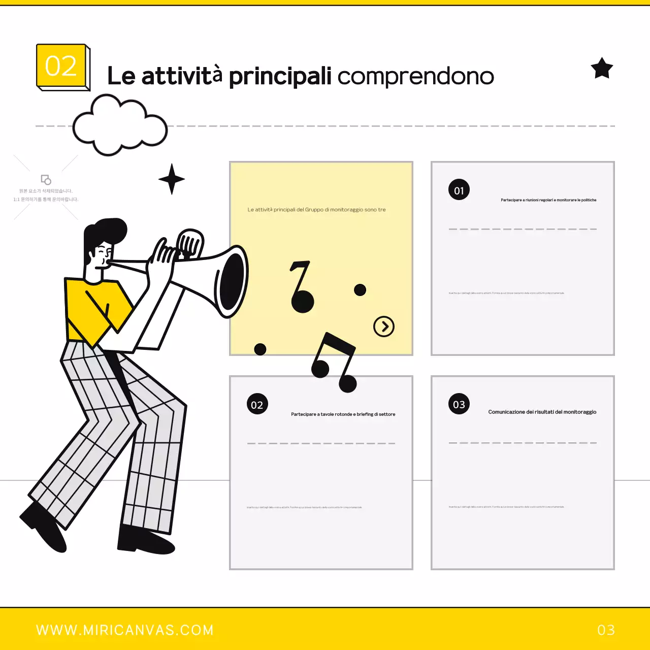 Guida al reclutamento del monitor della politica semplice giallo e nero