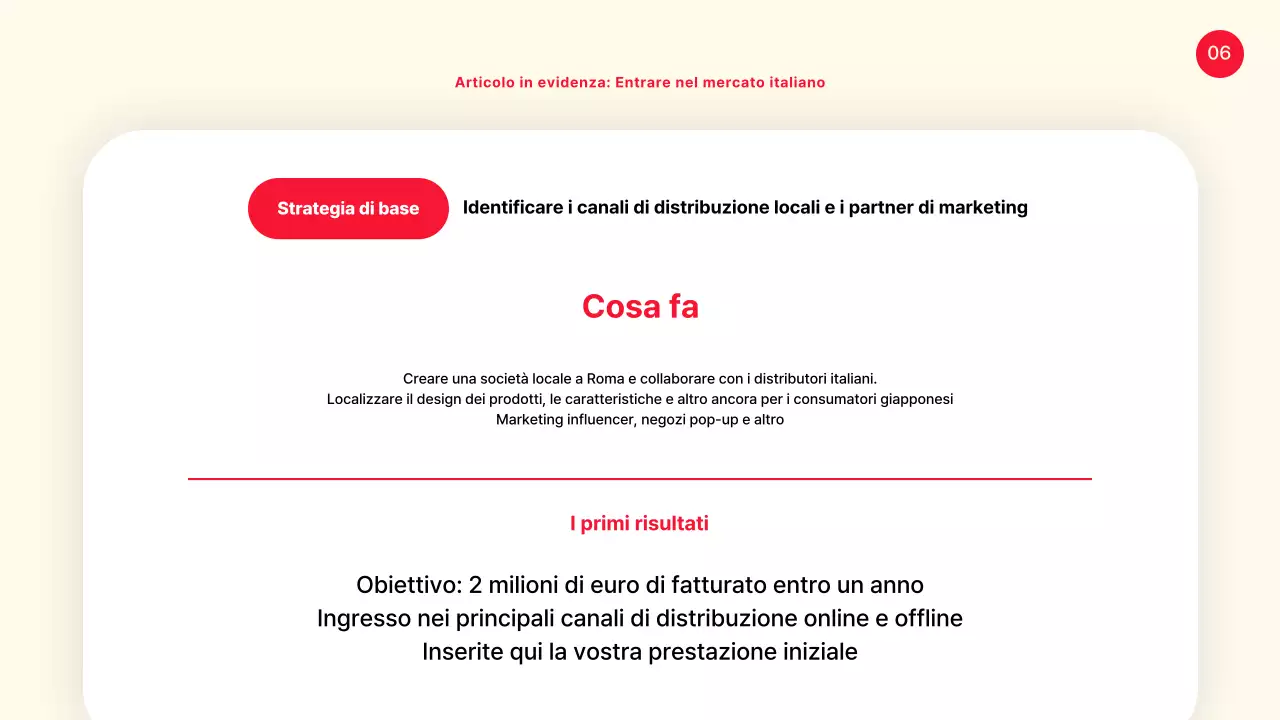 Un semplice caso di presentazione condivisa di giallo e rosso