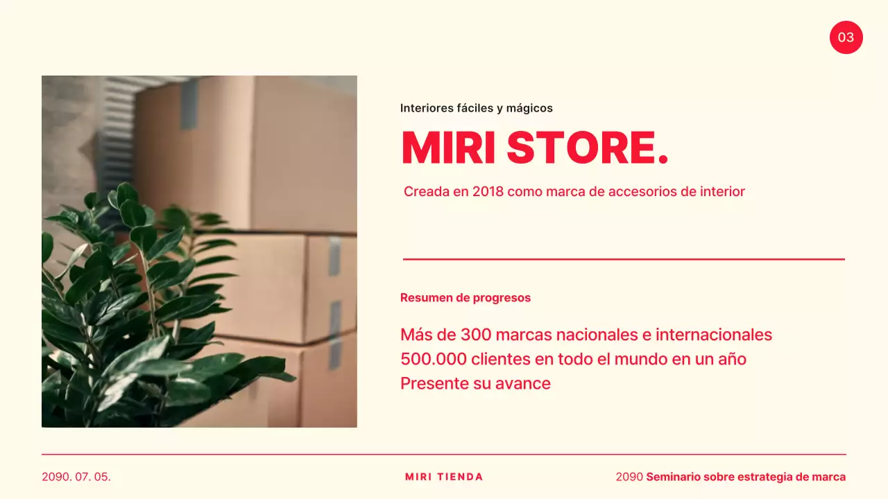 Un caso sencillo de presentación compartida de amarillo y rojo